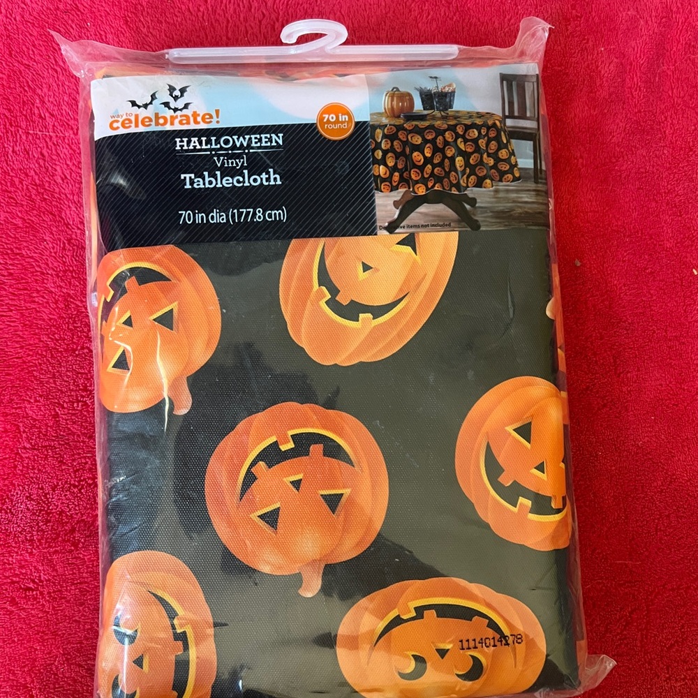 Celebrate Halloween Vinyl Tablecloth